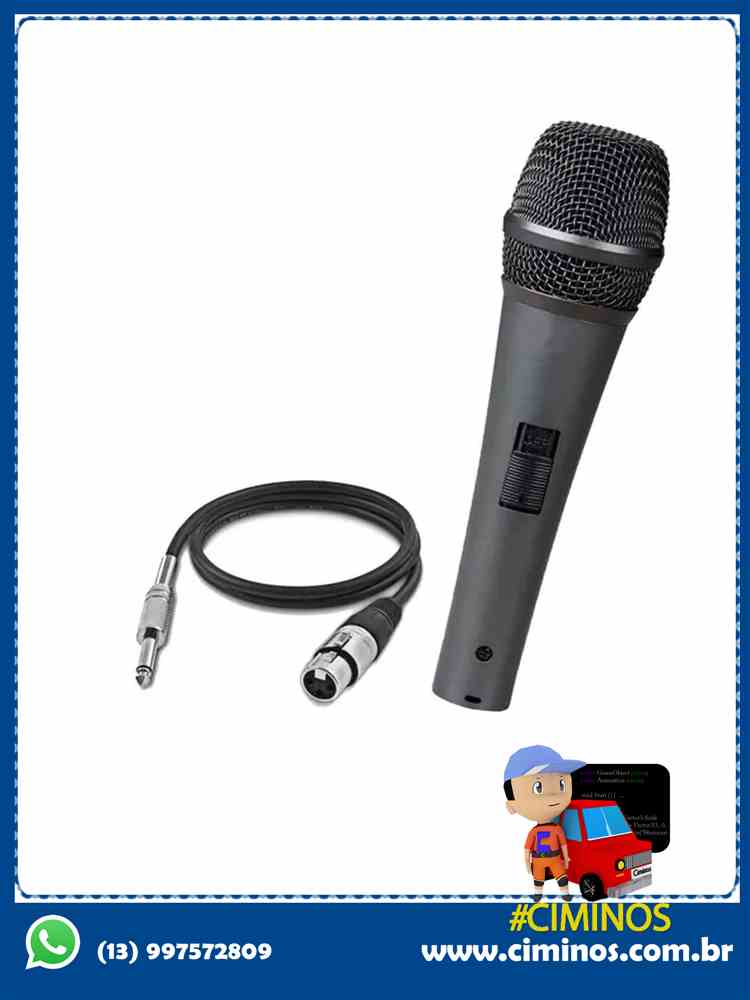 Microfone com fio 