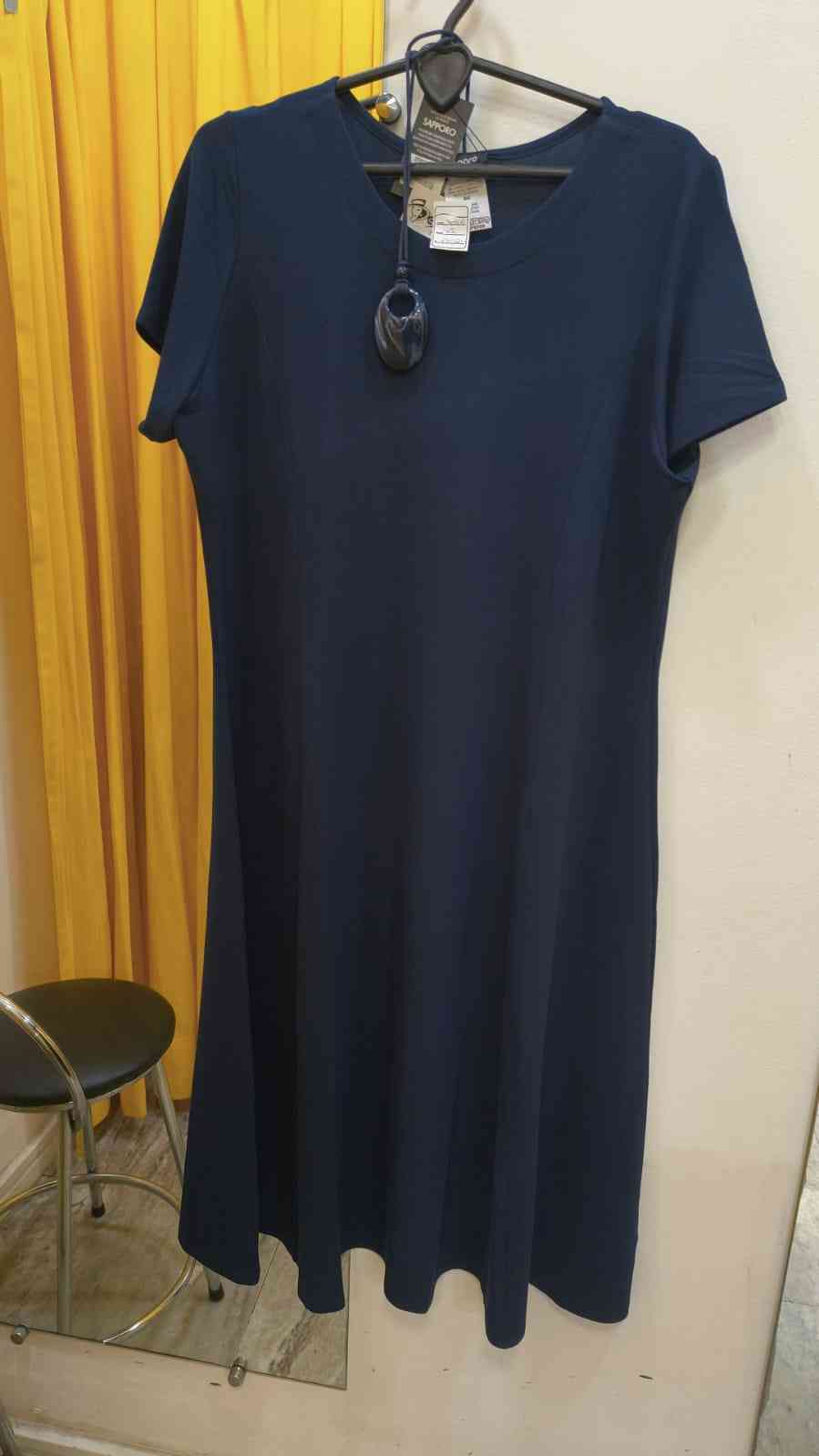 25VEST. MC AZUL.C/RECORTE MIDI