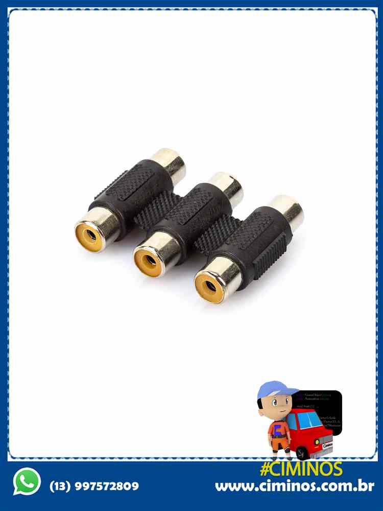 Conector 3rca femea