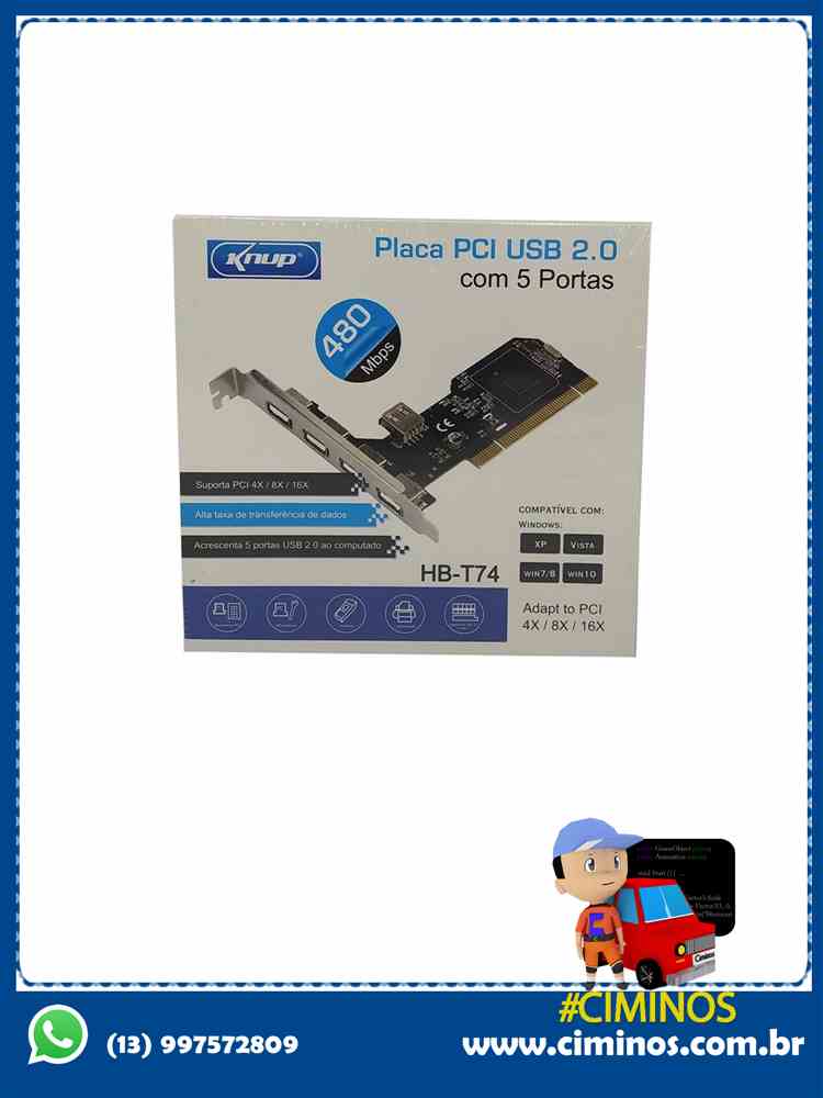 Placa PCI USB 2.0