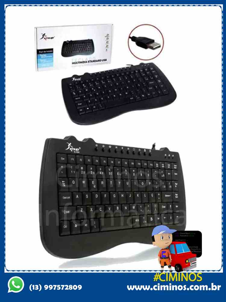 Mini teclado com cabo Knup