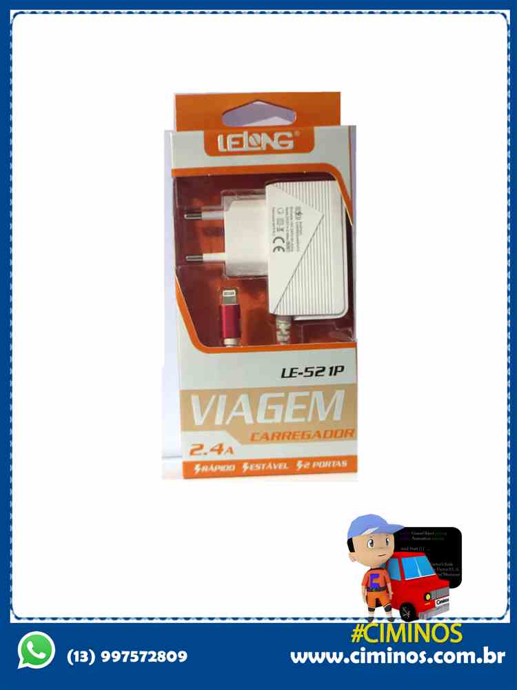 Carregador Iph 2.4A Lelong