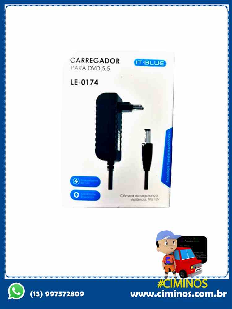 Carregador para dvd 5.5