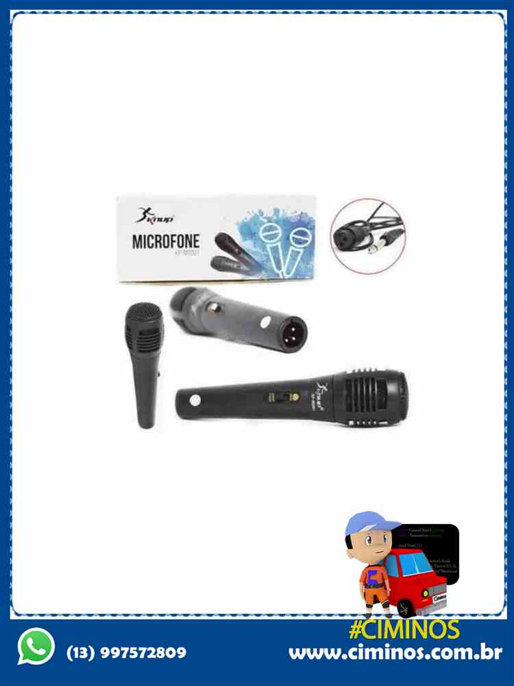 Microfone com fio 1.0M